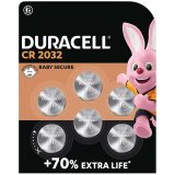 Duracell - Pack mit 6 Lithium-Knopfzellen der Spezialtype CR2032 - 3 V