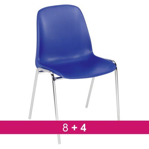 Pack chaises COQUE version standard - 8 + 4 gratuites