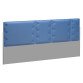 Acoustic panel blue for isle of desks Ergomaxx W 160 cm