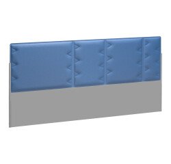 Acoustic panel blue for isle of desks Ergomaxx W 160 cm