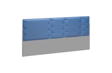 Acoustic panel blue for isle of desks Ergomaxx W 160 cm