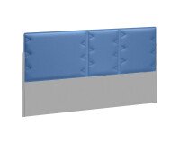 Akoestische schermwand voor eiland werkposten Ergomaxx blauw B 140 cm