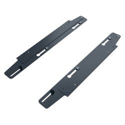 Jeu de platines coulissantes anthracite pour pôle de 2 bureaux - Arch