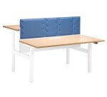 Pôle de 2 bureaux assis-debout Ergomaxx réglage électrique en hauteur avec top access