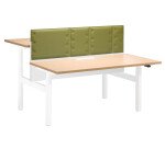 Pôle de 2 bureaux assis-debout Ergomaxx réglage électrique en hauteur avec top access