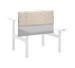 Acoustic division wall for isle of desks Ergomaxx beige W 120 cm 
