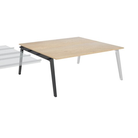 Eiland 2 werkposten uitbreiding Eden Arche + licht eiken goot L 180 cm