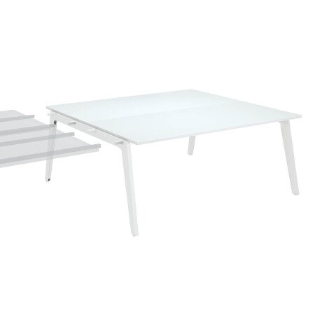 Conjunto de 2 mesas Eden Arco An 180 cm blanco patas blancas - elemento adicional