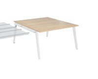 Eiland 2 werkposten uitbreiding Eden Arche + lichte eiken goot L 140 cm
