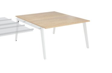 Eiland 2 werkposten uitbreiding Eden Arche + lichte eiken goot L 140 cm