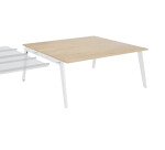 Pôle de 2 bureaux suivants Eden Arche avec goulotte intégrée