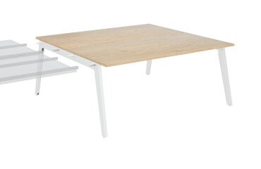 Eiland 2 werkposten uitbreiding Eden Arche + licht eiken goot L 180 cm