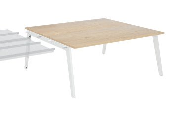 Pôle de 2 bureaux suivants Eden Arche avec goulotte intégrée