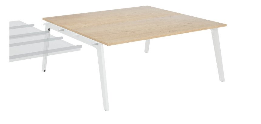 Pôle de 2 bureaux suivants Eden Arche avec goulotte intégrée