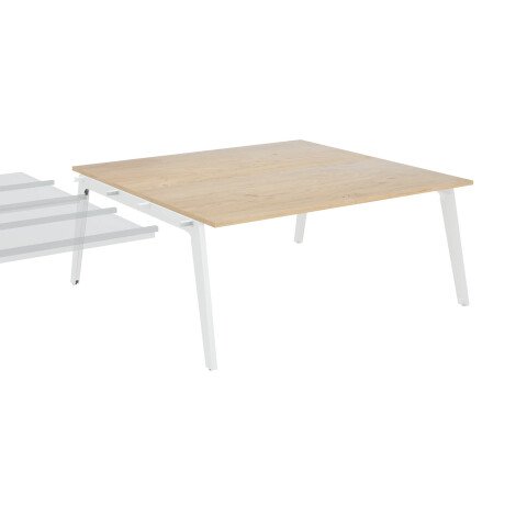 Conjunto de 2 mesas Eden Arco An 180 cm roble patas blancas - elemento adicional