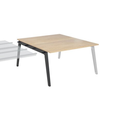 Eiland 2 werkposten uitbreiding Eden Arche + lichte eiken goot L 140 cm
