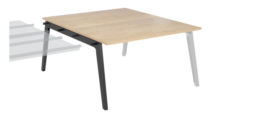 Pôle 2 bureaux suivant chêne clair L 140 x 163 cm - Exprim