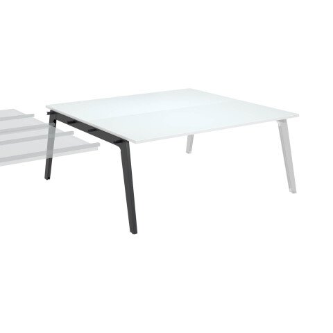 Conjunto de 2 mesas Eden Arco An 180 cm blanco patas antracitas - elemento adicional