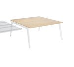 Pôle 2 bureaux suivant blanc L 160 x 163 cm - Exprim