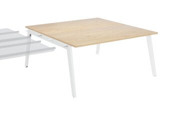 Eiland 2 werkposten Eden Arche + witte goot L 160 cm