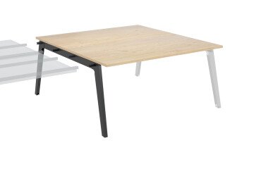 Center of 2 offices according to Eden Arche + white duct L 160 cm