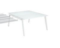 Eiland 2 werkposten uitbreiding Eden Arche + witte goot L 140 cm