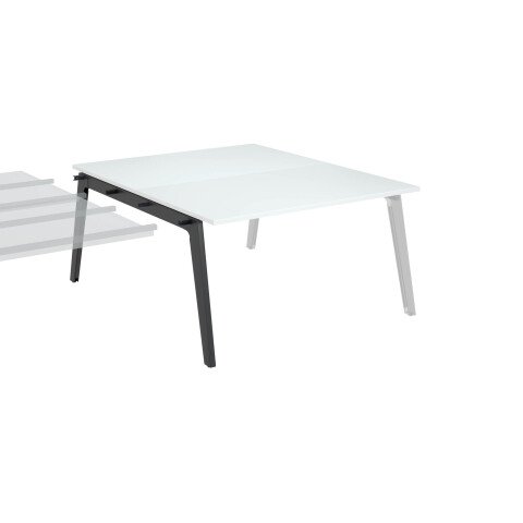 Conjunto de 2 mesas Eden Arco An 140 cm blanco patas antracitas - elemento adicional