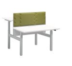 Pôle de 2 bureaux assis debout à réglage électrique blanc L 120 x P 80 cm - Up & Up