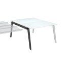 Center of 2 offices following Eden Arche + white duct L 120 cm