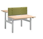 Pôle de 2 bureaux assis debout à réglage électrique chêne clair L 120 x P 80 cm - Up & Up