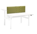 Pôle de 2 bureaux réglables blanc Ergomaxx L 140 cm