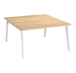 Center of 2 offices Eden Arche light oak + duct L 140 cm
