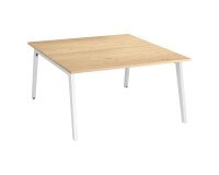Eiland 2 werkposten Eden Arch licht eiken + goot 140 cm lengte