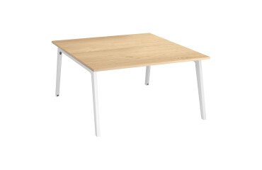 Eiland 2 werkposten Eden Arch licht eiken + goot 140 cm lengte