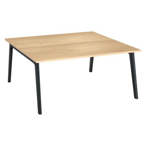 Pôle 2 bureaux chêne clair L 160 x 163 cm - Exprim