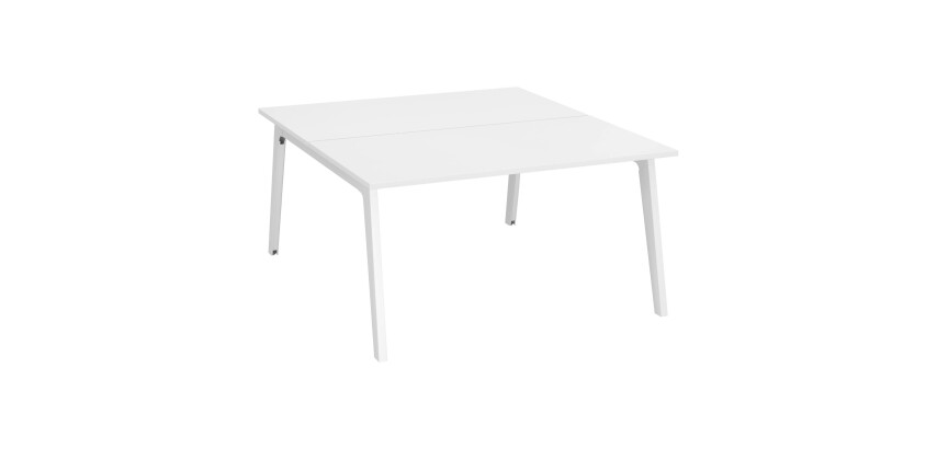Pôle 2 bureaux blancs L 140 x 163 cm - Exprim