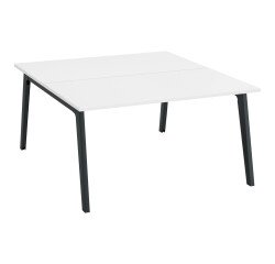 Pole von 2 Büros Eden Arche weiß + Kabelkanal L 140 cm