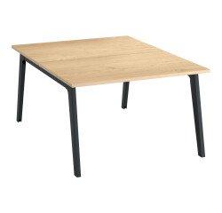2 offices Eden Arche light oak + trunking L 120 cm