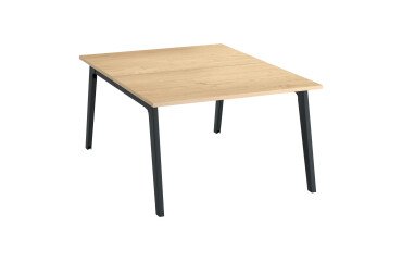 Pôle de 2 bureaux Eden Arche chêne clair + goulotte L 120 cm