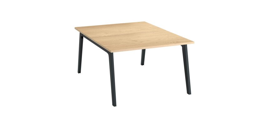 Pôle 2 bureaux chêne clair L 120 x 163 cm - Exprim