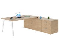 Mesa manager Eden Arco con extensión roble claro