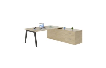 Büromanager Eden Ark hellbrauner Eichenbüro mit Konsole