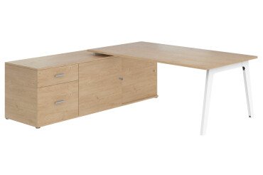 Desk manager Eden Arch light oak with console