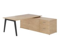 Scrivania direzionale con mobile di servizio Eden Arche