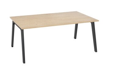 Arbeitstisch Manager Eden Arche helle Eiche B 180 cm Gestell in Metall 