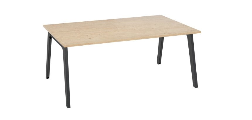 Bureau manager Eden Arche chêne clair L 180 cm piètement métal