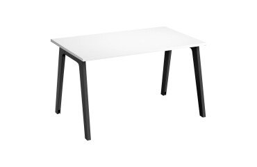 Bureau droit Eden Arche blanc L 120 cm avec goulotte