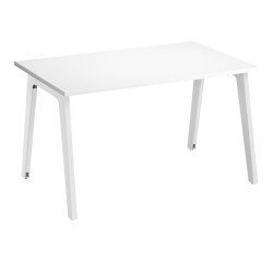 Mesa recta Eden Arco An 120 cm blanco patas metal blancas