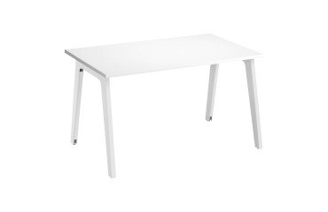 Rechte werkpost Eden Ark wit L 120 cm met kabelgoot