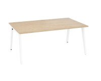 Bureau manager Exprim chêne clair piétement métal L 180 x P 100 cm